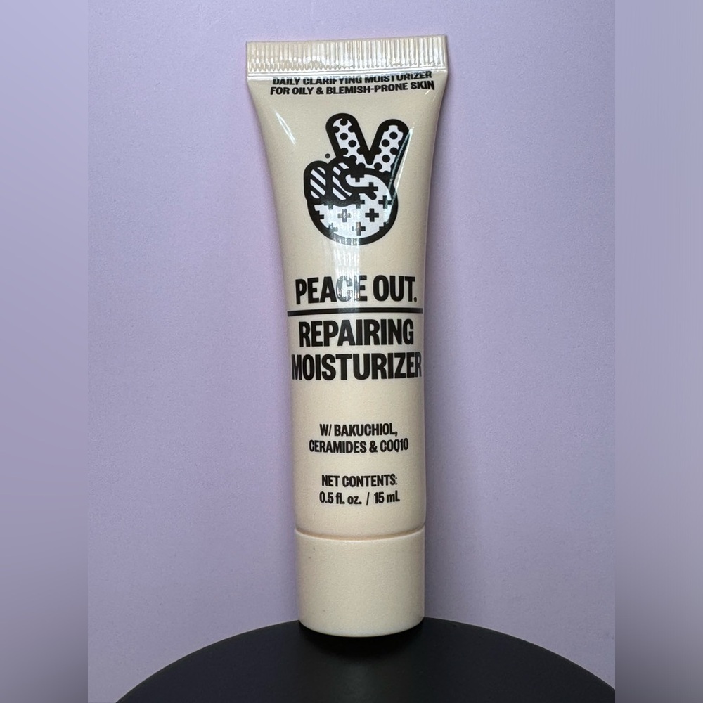 PEACE OUT SKINCARE REPAIRING MOISTURIZER TRAVEL SIZE 15 ml / 0.5 OZ NWOB